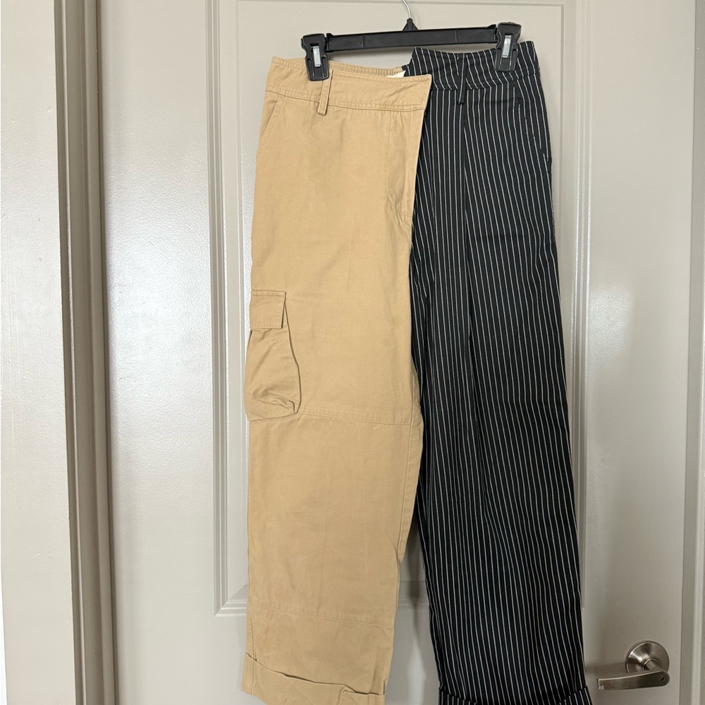 Choosy Tan and Black Striped Pants